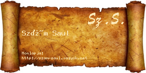 Szám Saul névjegykártya